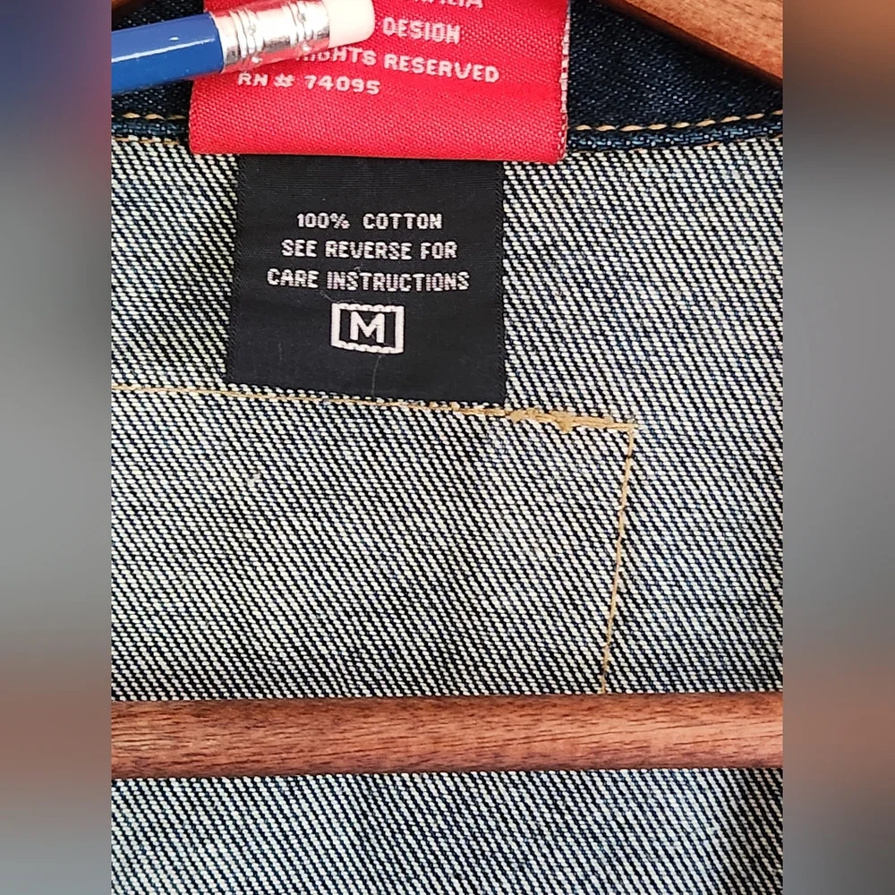 Mens Coogi australia down under blue Denim Jacket size M - Picture 6 of 7
